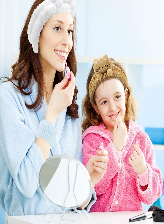 وايفل طوق رأس سبا من وافيل لغسل الوجه، 3 قطع من أطواق الرأس للعناية بالبشرة بتصميم قطة، طوق شعر لطيف للنساء، طوق رأس ناعم ورقيق للمكياج، مستلزمات للعناية بالبشرة، واليوغا، والاستحمام، والحفلات - Image 4
